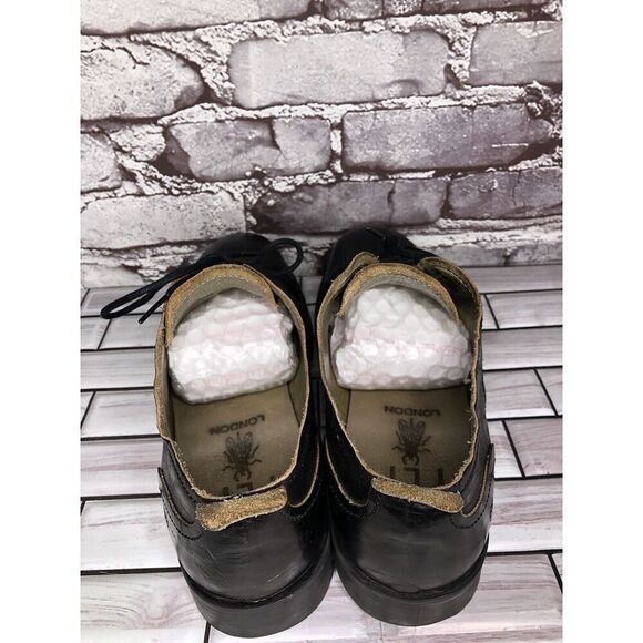 Fly London Black Leather Cap Toe Comfort Lace Up Oxfords Shoes Men Sz 43EU/10M - Picture 5 of 16